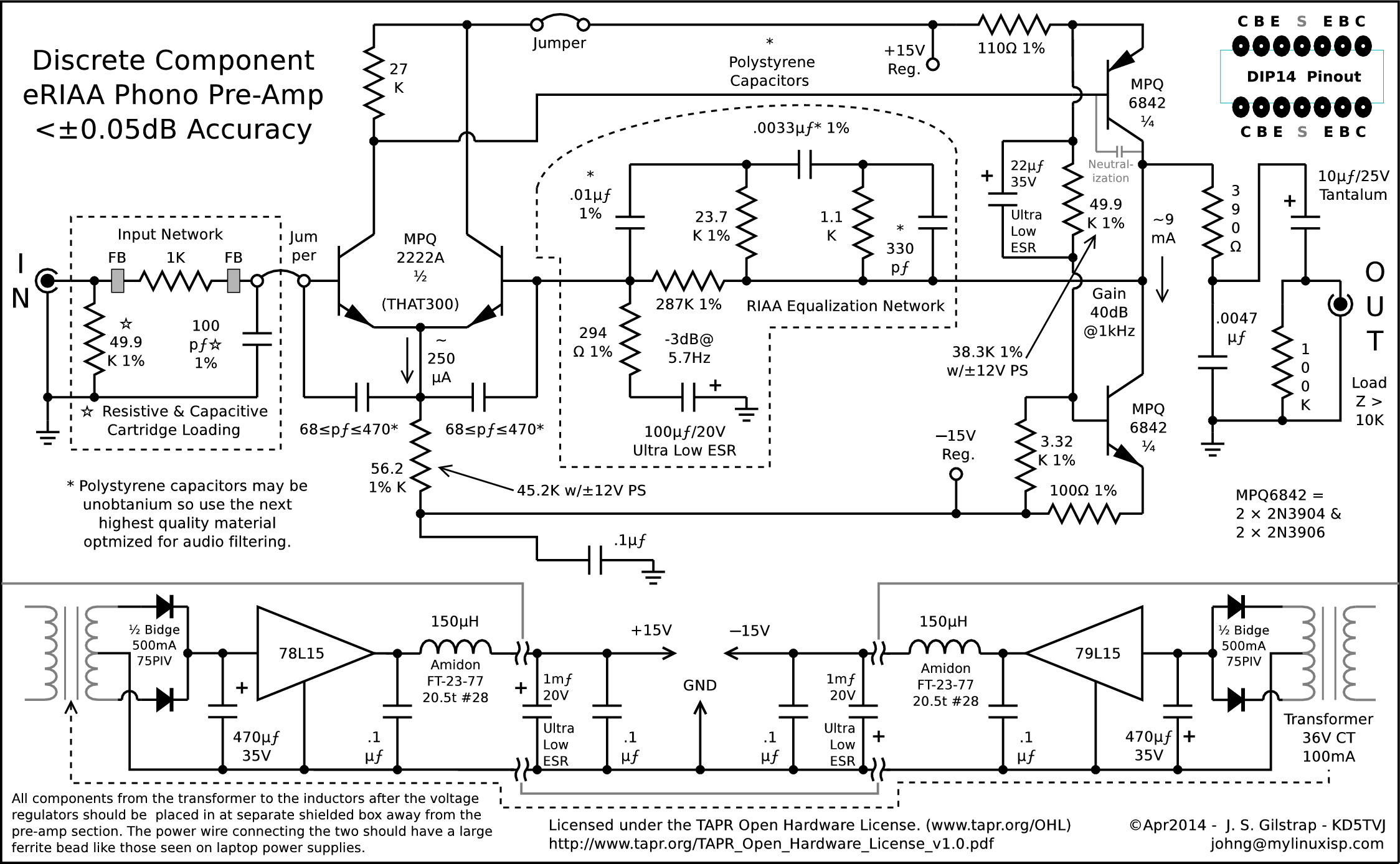 Discrete Phono Amp